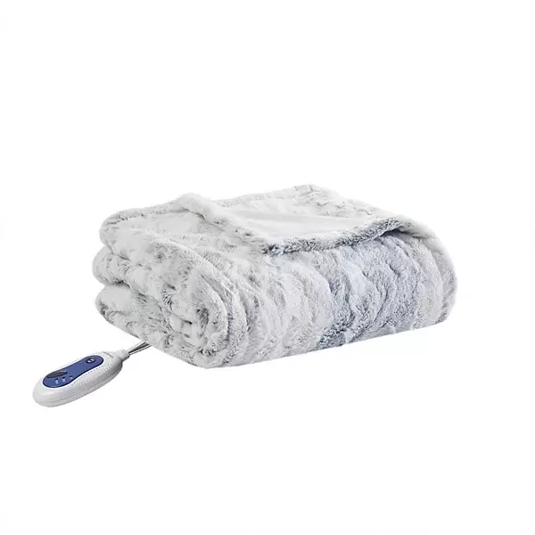 Beautyrest Marselle Oversized Faux Fur Heated Throw