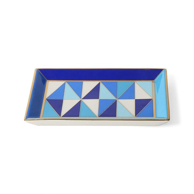 Jonathan Adler Sorrento Rectangle Trinket Tray, Blue