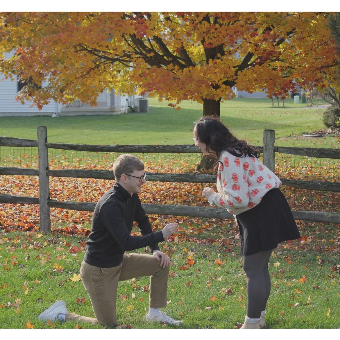 The day Dustin got down on one knee, and Emmalee took the ring from his hands!