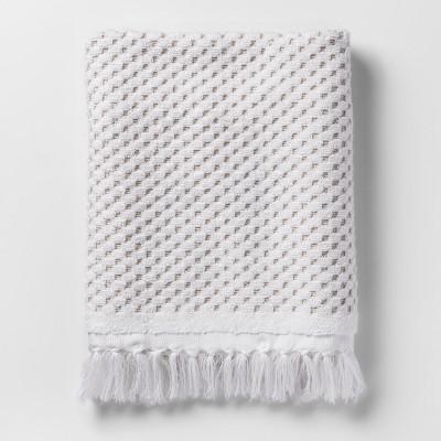 Knotted Fringe Bath Towels White - Threshold™