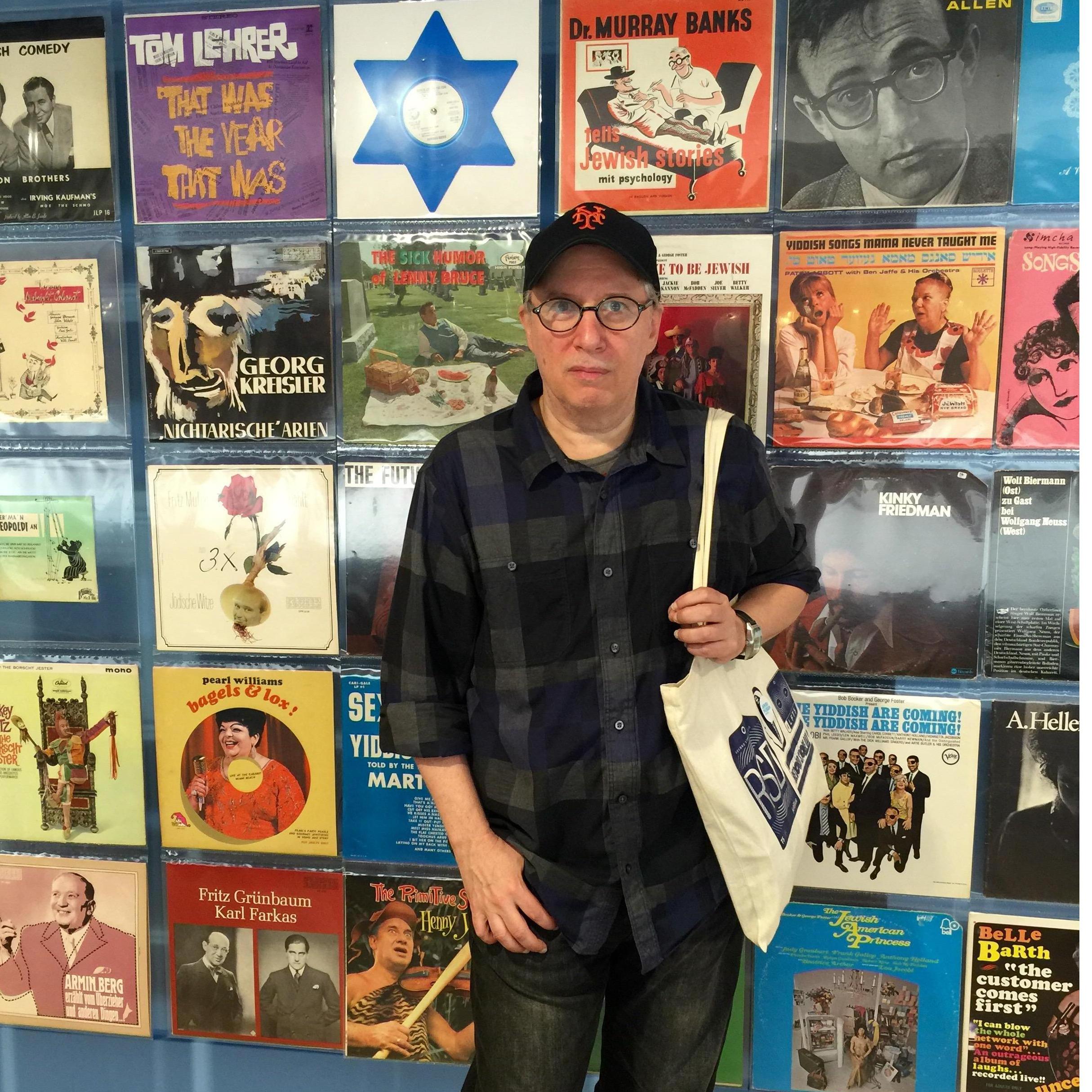 With a bunch of Jewish LPs