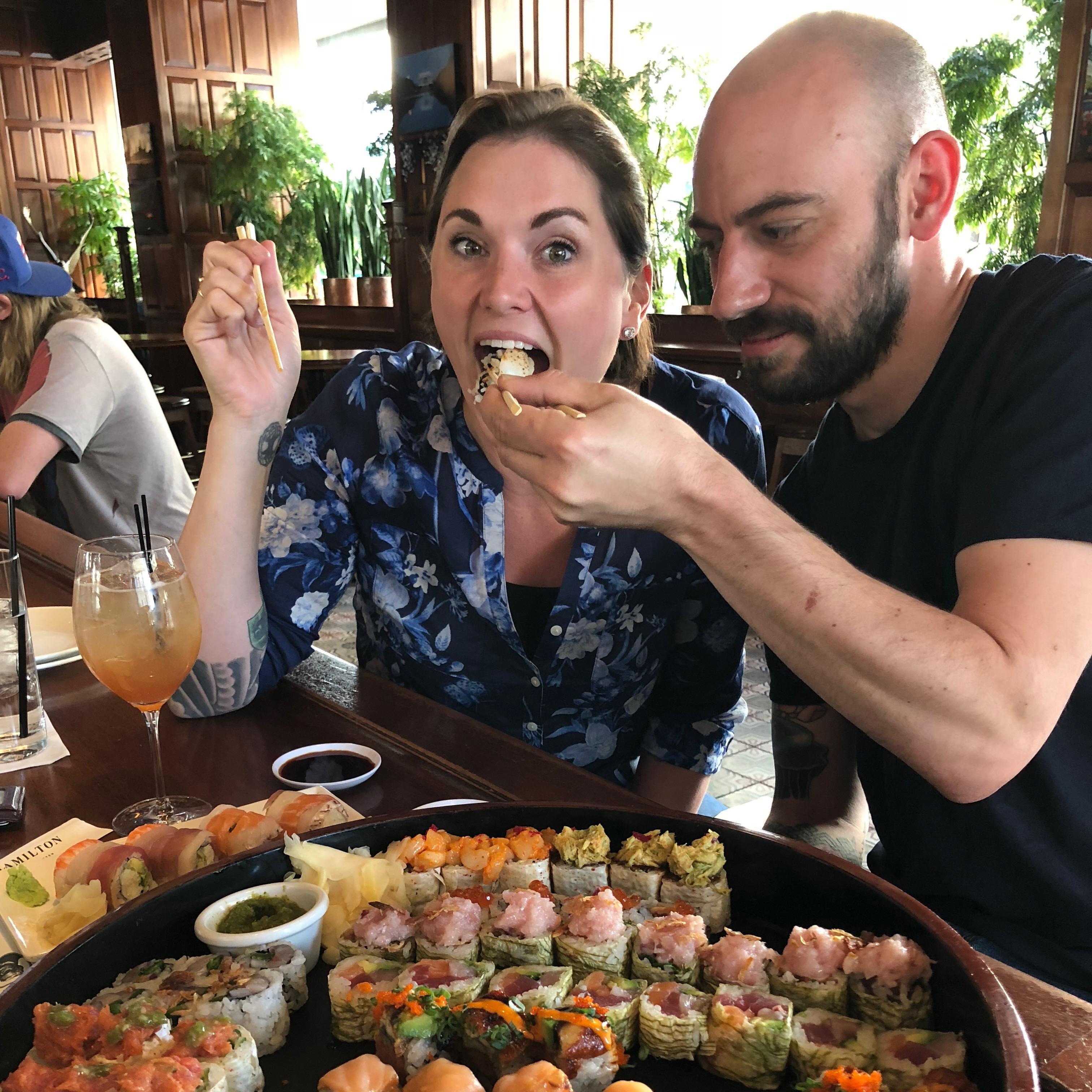 Caitrin never gets enough Sushi