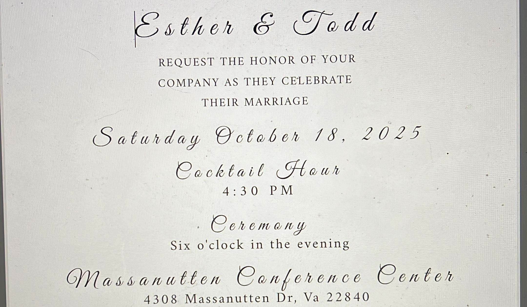 The Wedding Website of Esther Teh and Todd Phillos