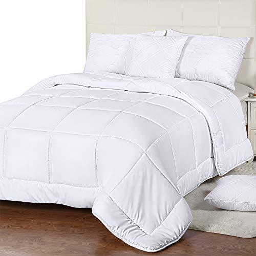 Utopia Bedding All Season Down Alternative Quilted Comforter King - Hotel Collection King Duvet Insert with Corner Tabs- Machine Washable - Duvet Insert Stand Alone Comforter - King/Cal King - White