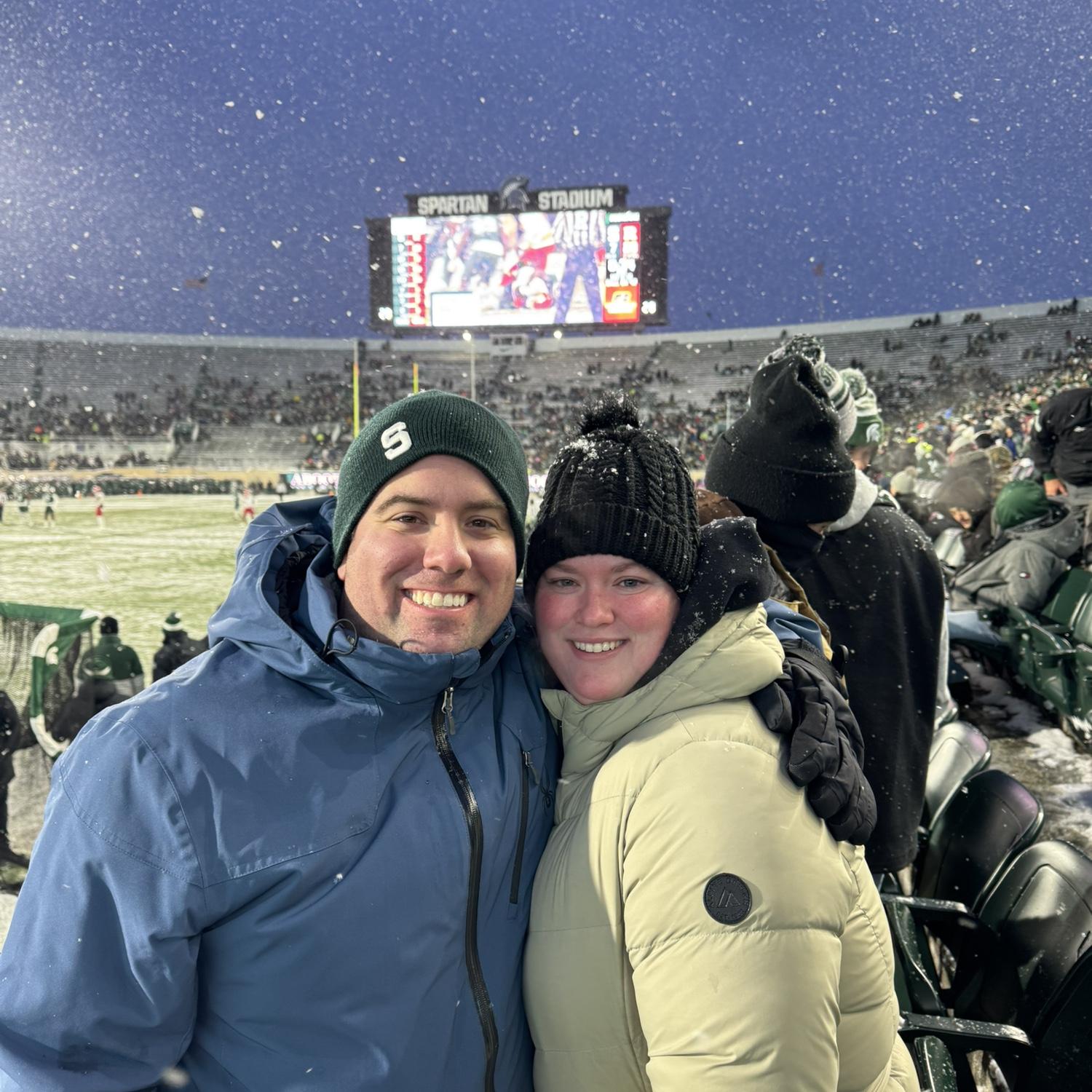 We have loved going to MSU games throughout the years; here we are in 2024!