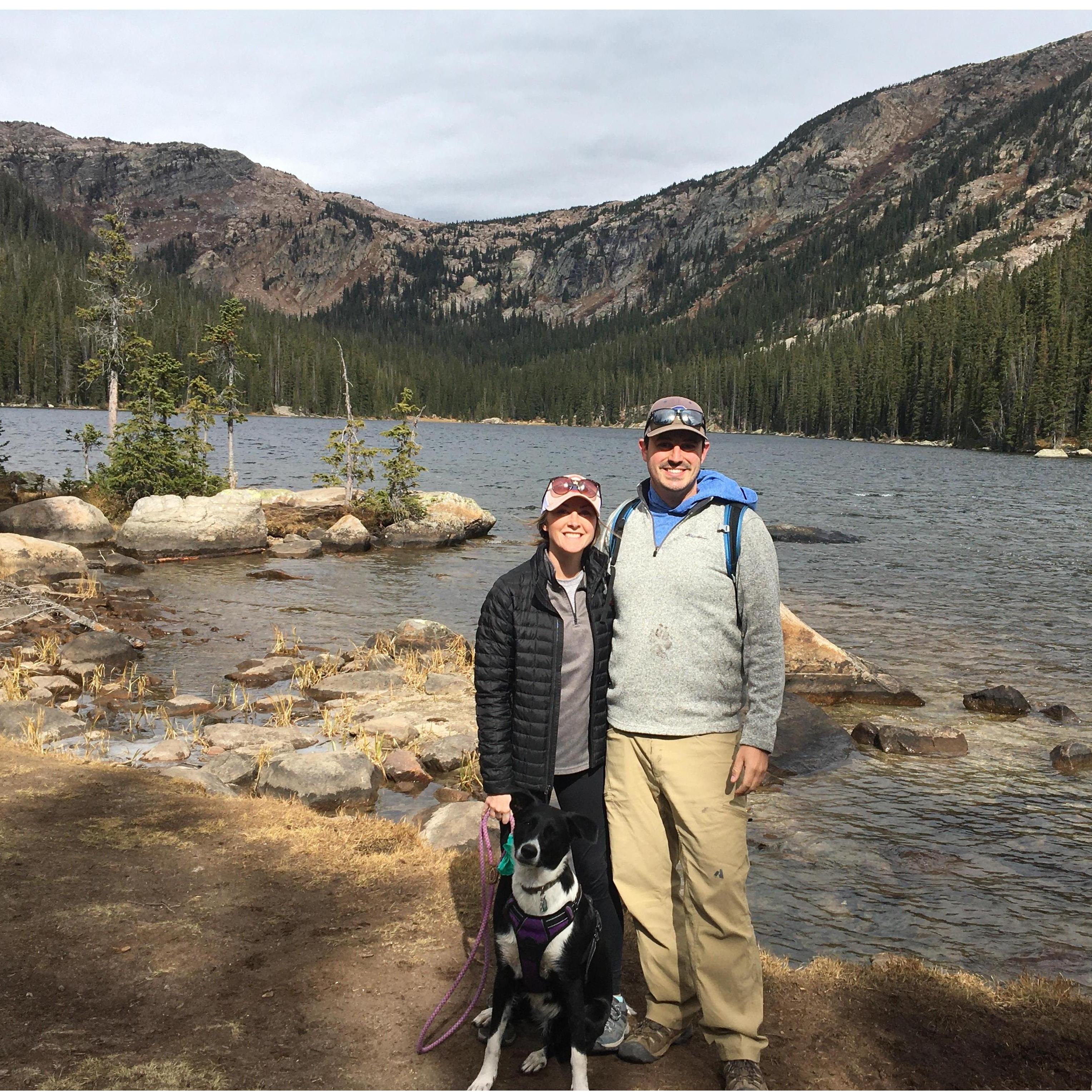 One of our many hiking excursions with Nellie! Twin Lakes, CO