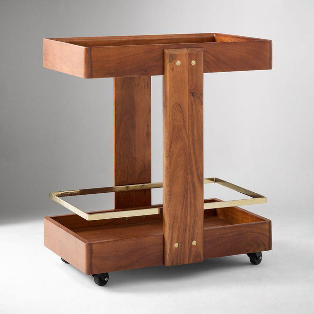 Bridger 27" Bar Cart, Cool Walnut