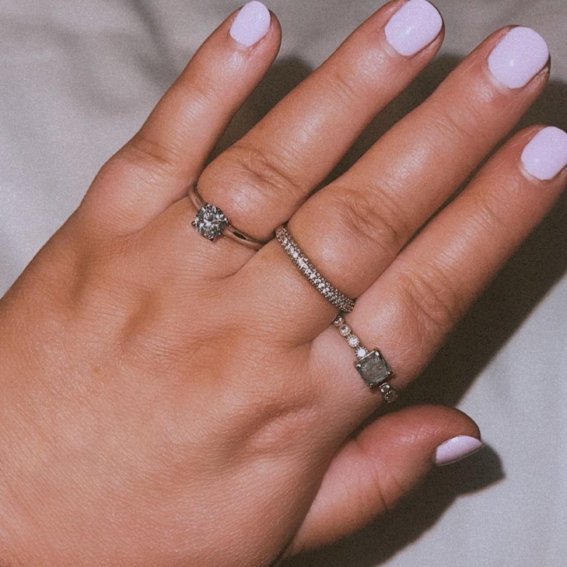 Excuse my swollen hands it was so hot and humid that night! The ring 😍🤍