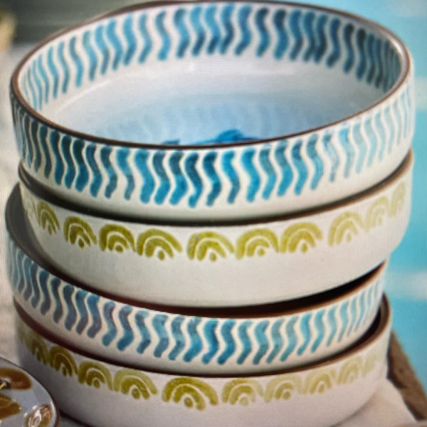 The Mediterranean Dish Glazed Terracotta Grain Bowls, Assorted Set of 4