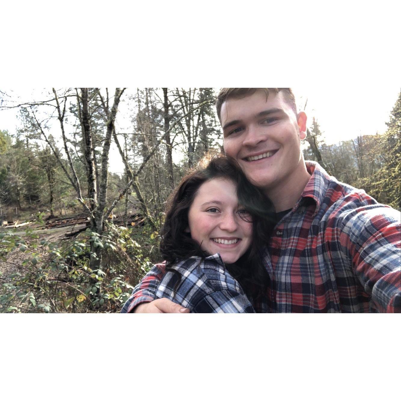 On our favorite piece of property where our whole relationship began. On this day in particular, Jared put me on a dirt bike (which I hadn't ridden in many years) and didn't baby me one bit. LOL