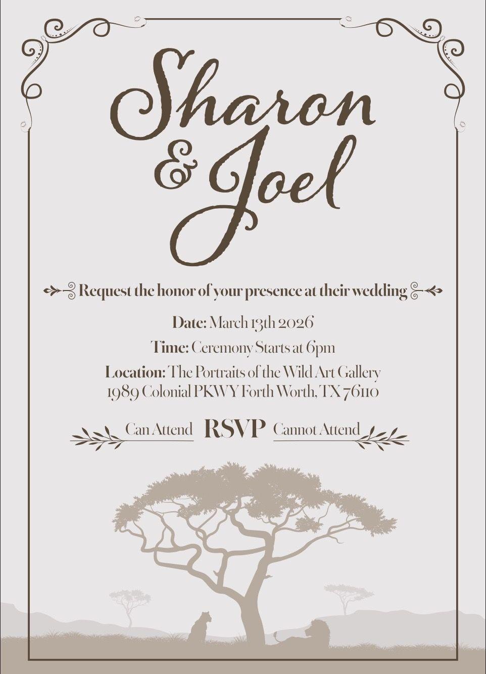 The Wedding Website of Sharon Aviso and Joel Austin