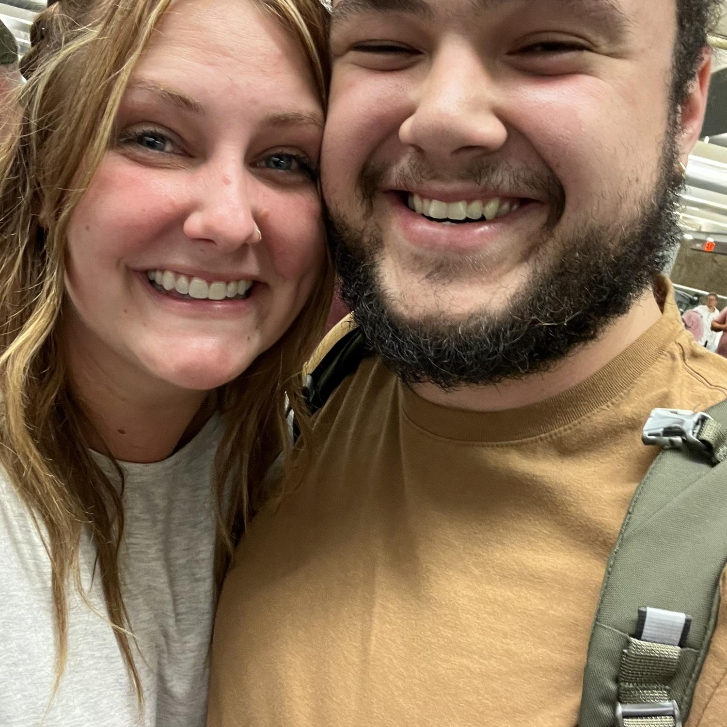 Reunited after being on separate continents for a month 🥰