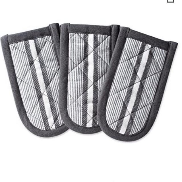 Amazon - DII Cotton Stripe Quilted Pan Handle, in Mineral Gray