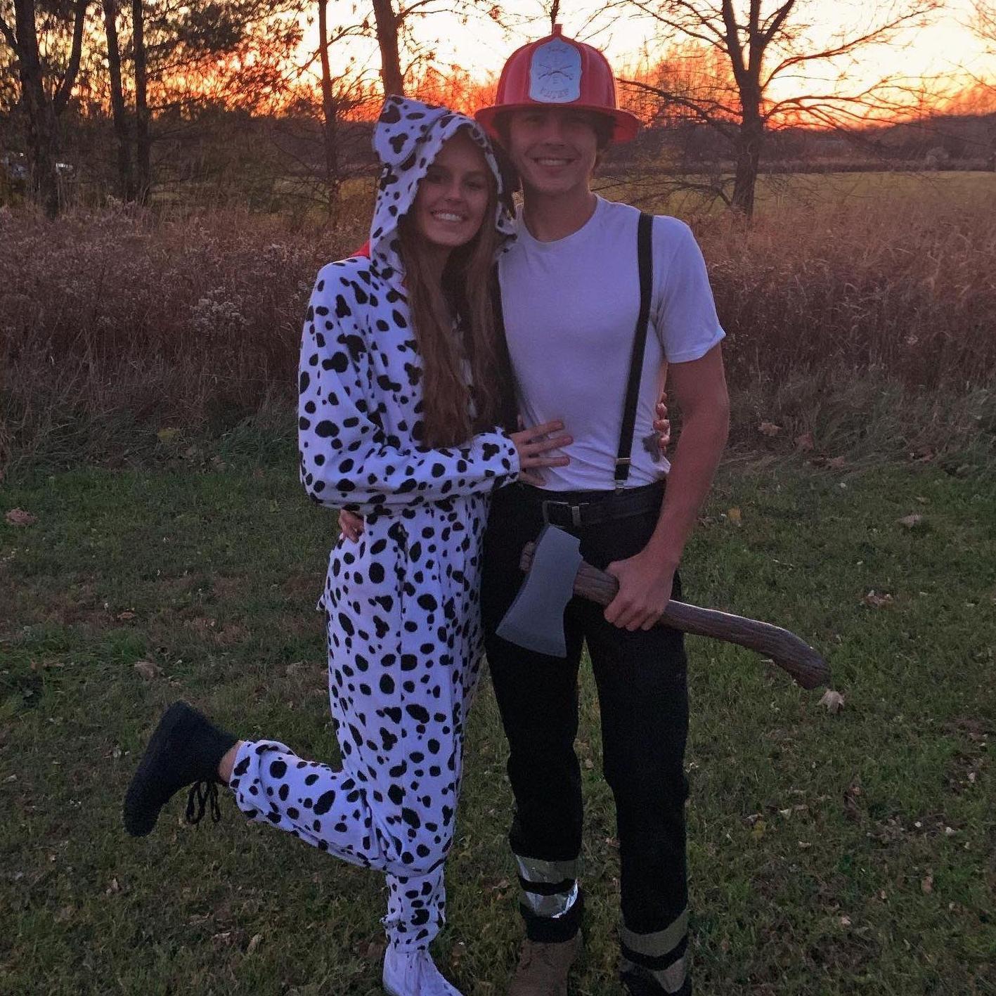 Dalmatian and Firefighter for Halloween 2022