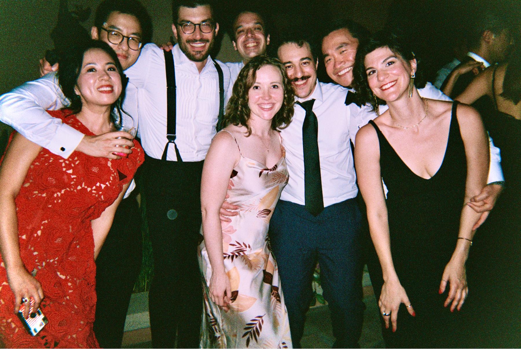 Celebrating some of our dear friends - Andrew and Chelsea at their wedding. Alex's high school bandmates and +1s.