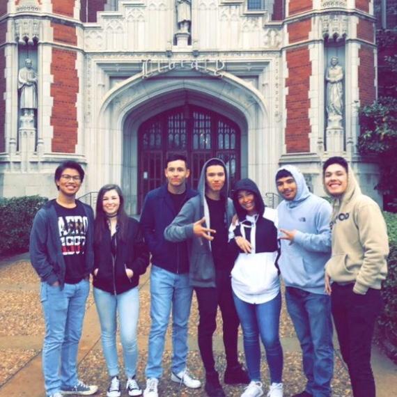 OU College Tour with classmates in 2018 - neither of us went here, the food was alright