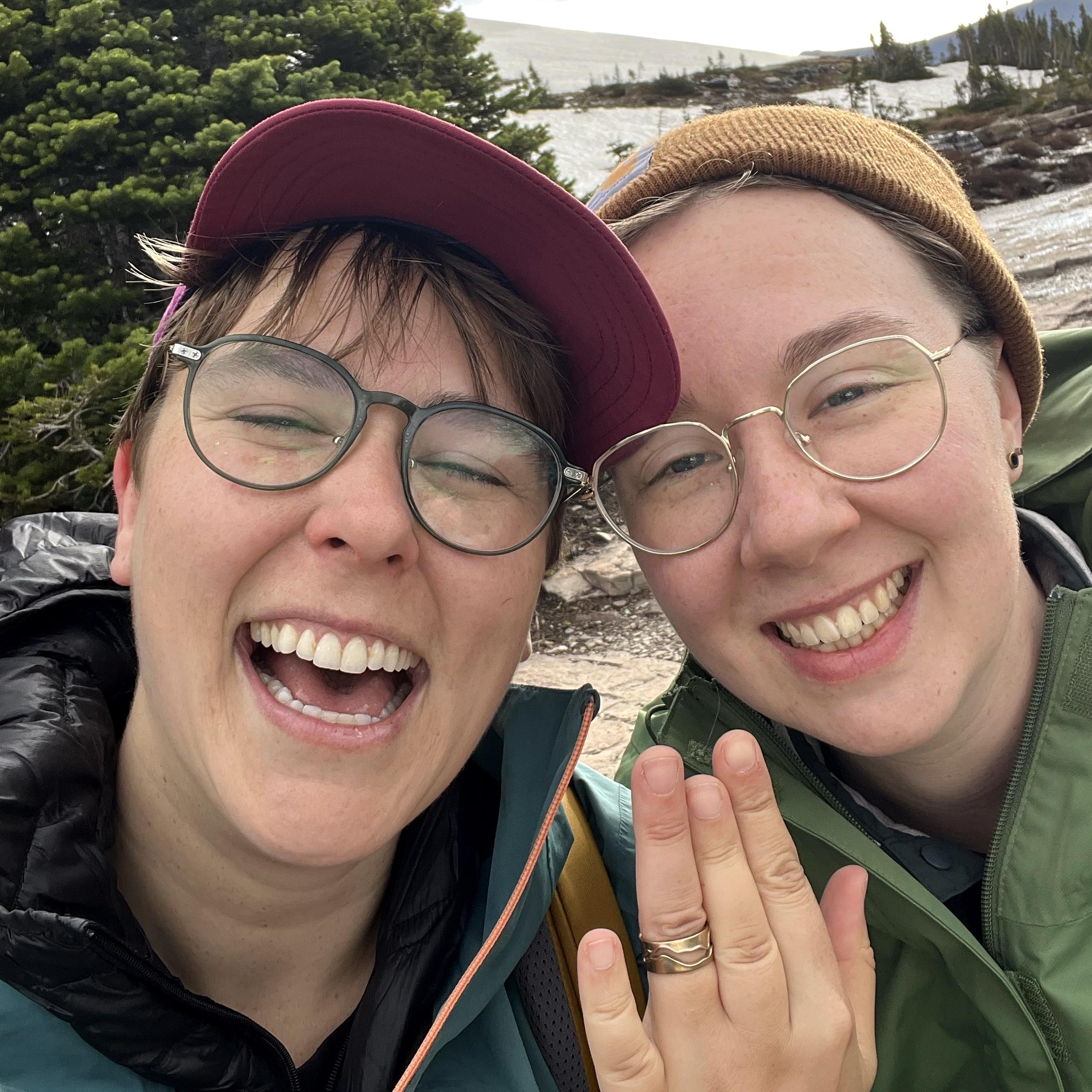 We got engaged in Glacier National Park, at the start of our 9 month road trip! July 2024