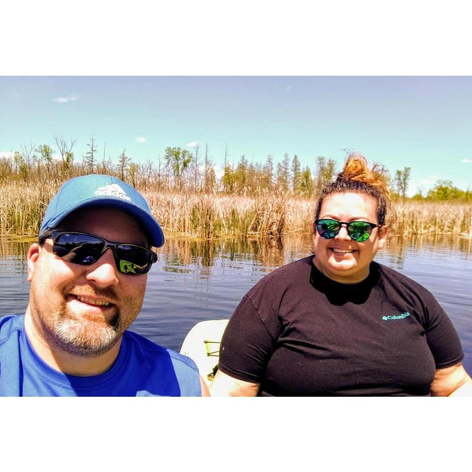 First time kayaking for Steph at Loew Lake.