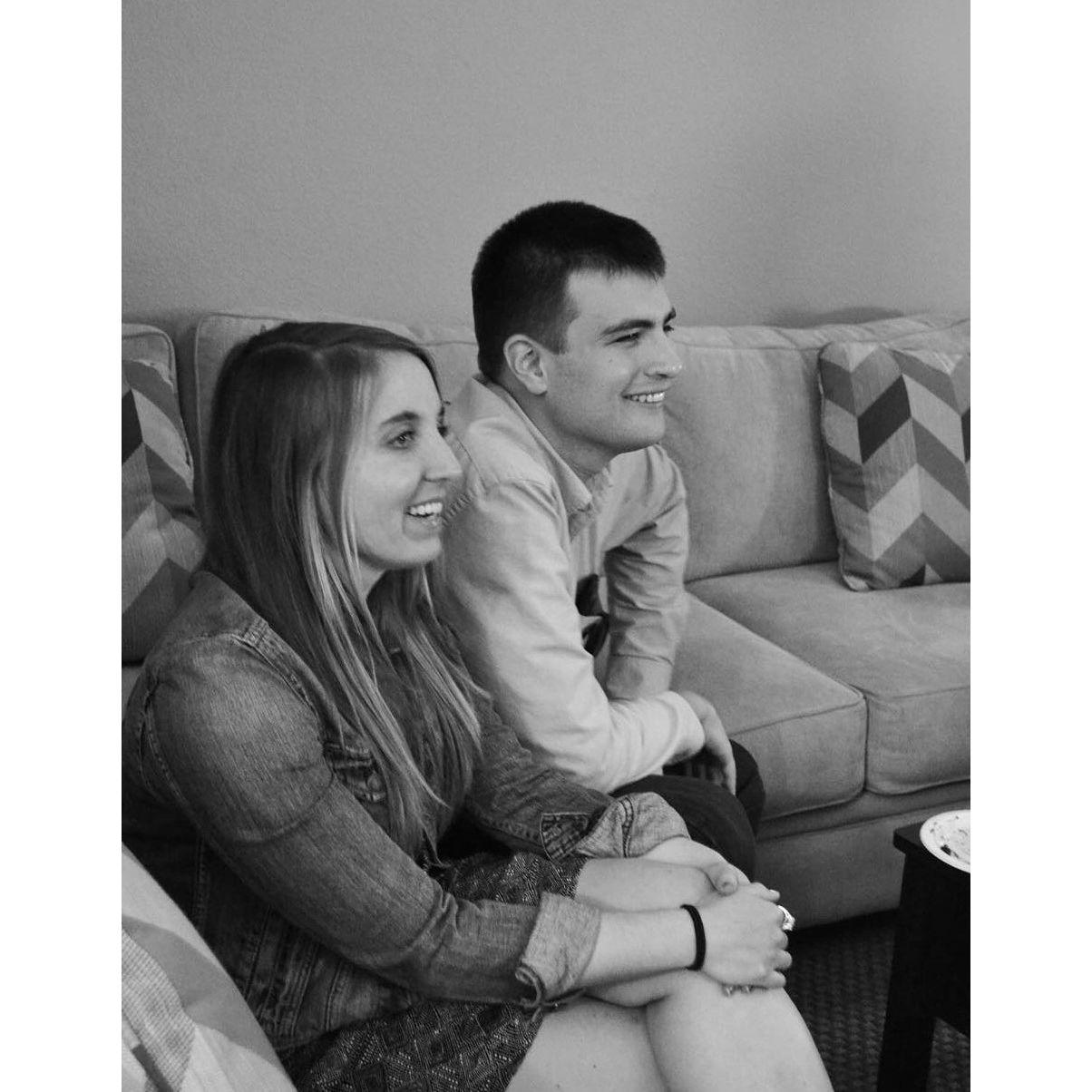 Watching sports together is another favorite pastime.