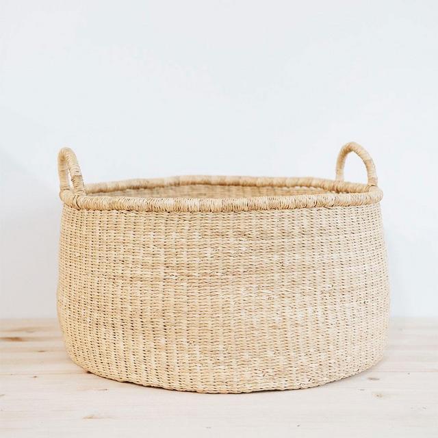 Elephant Grass Floor Basket - Large