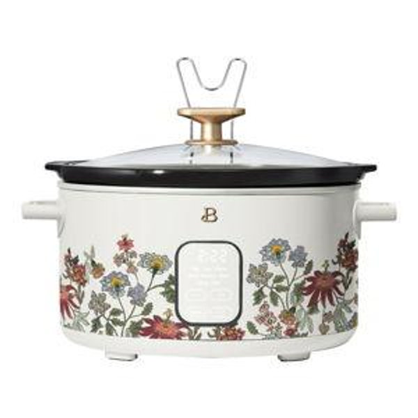 Beautiful 6 Qt Programmable Slow Cooker, Wildflower White Icing by Drew Barrymore - Walmart.com