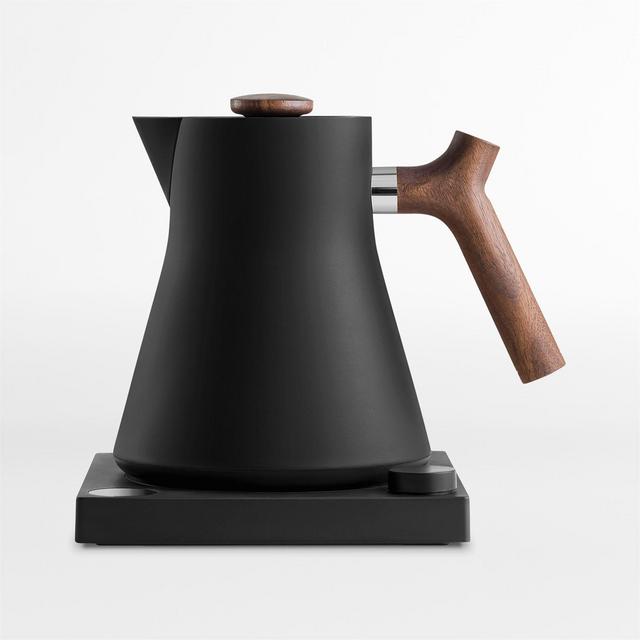 Fellow Corvo EKG Matte Black Electric Kettle with Walnut Handle