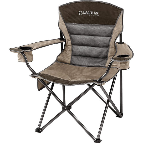Magellan Outdoors Oversized Ultra Comfort Padded Mesh Chair Beige / Medium Brown