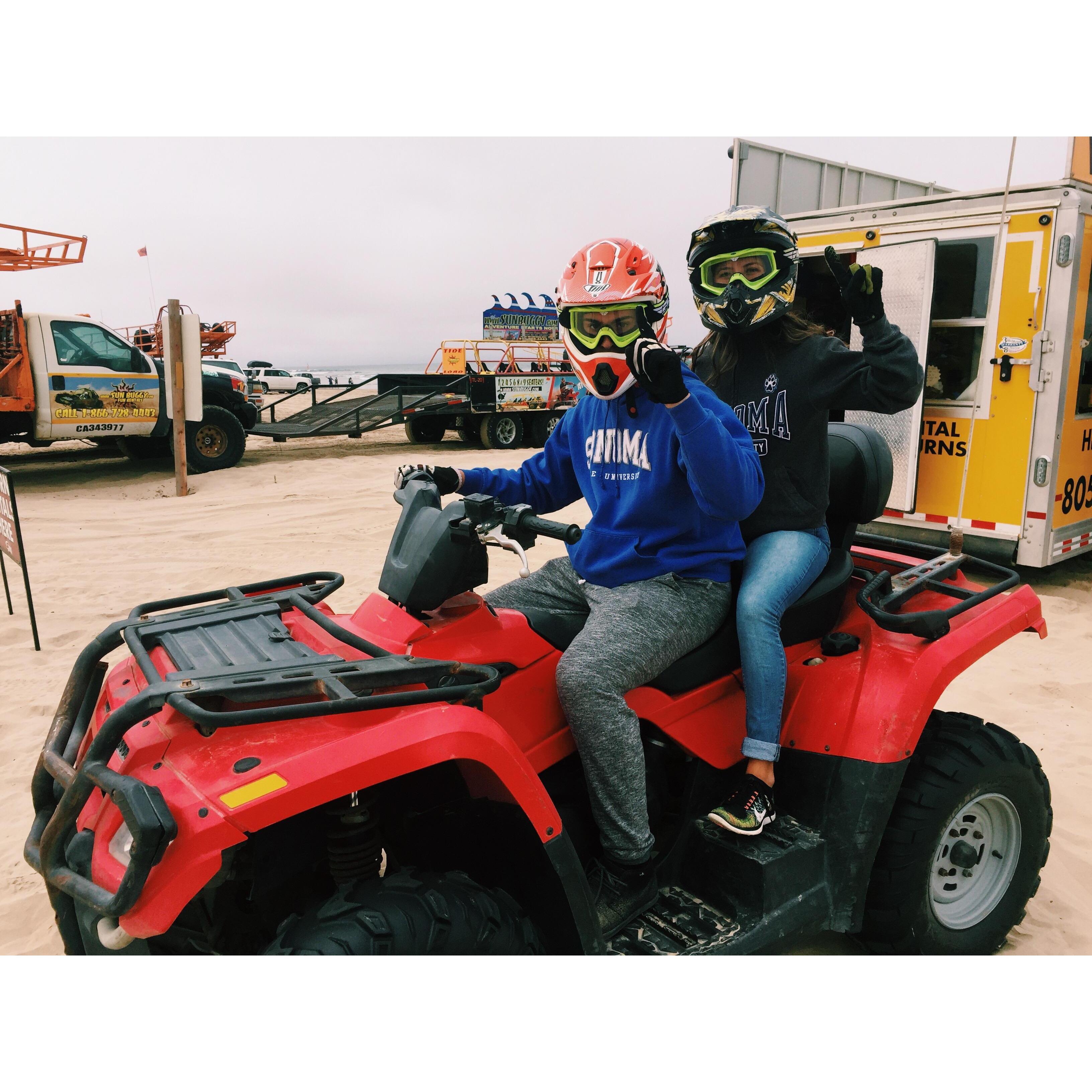 Adriana's first time on an ATV in Pismo Beach