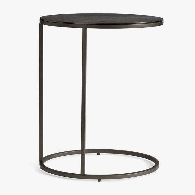 Duke Oval Metal C-Table, Bronze