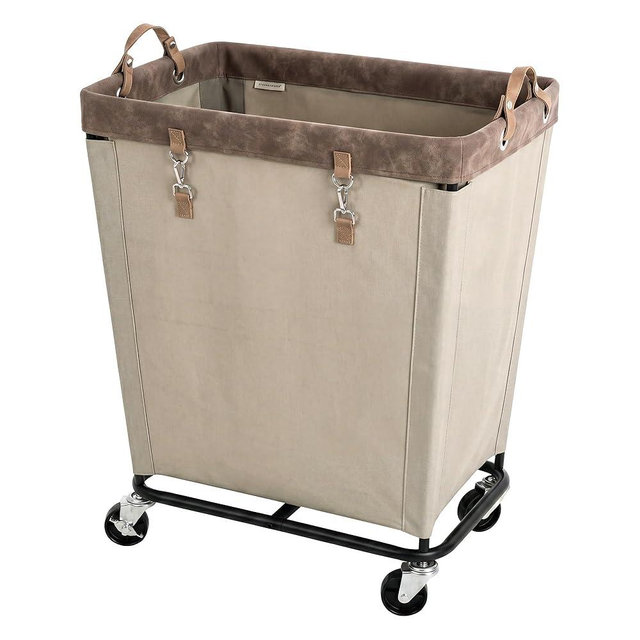 StorageWorks 210L Laundry Basket with Wheels, Extra Large Rolling Hampers for Clothing Organizer, Dirty Clothes Basket for Hotel, Home, Closet, Dorm, Light Khaki
