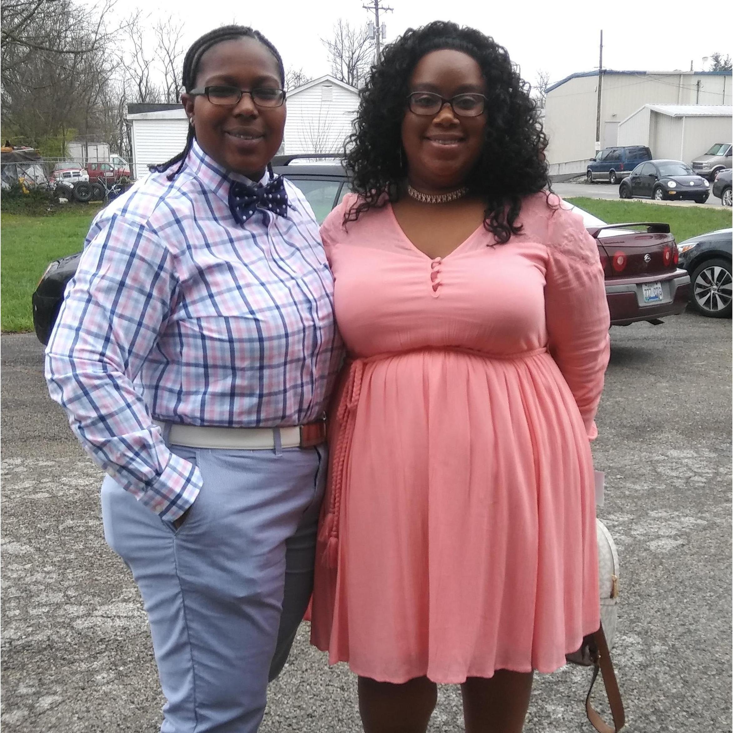 In our Sunday best.