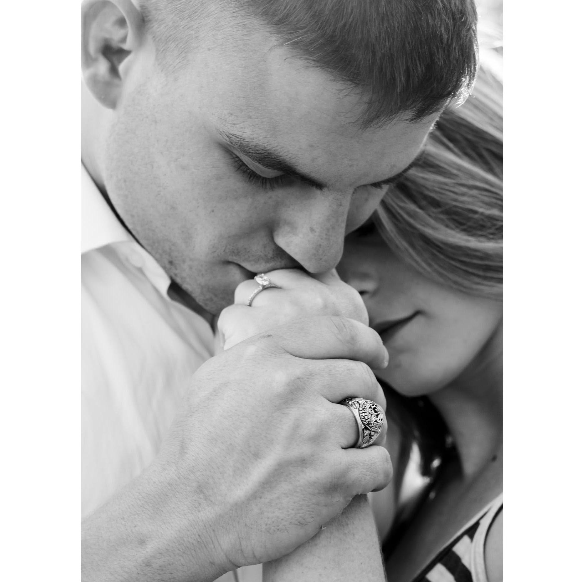 Our favorite photo from the engagement shoot. Lucky to get to spend the rest of our lives in each other's arms...