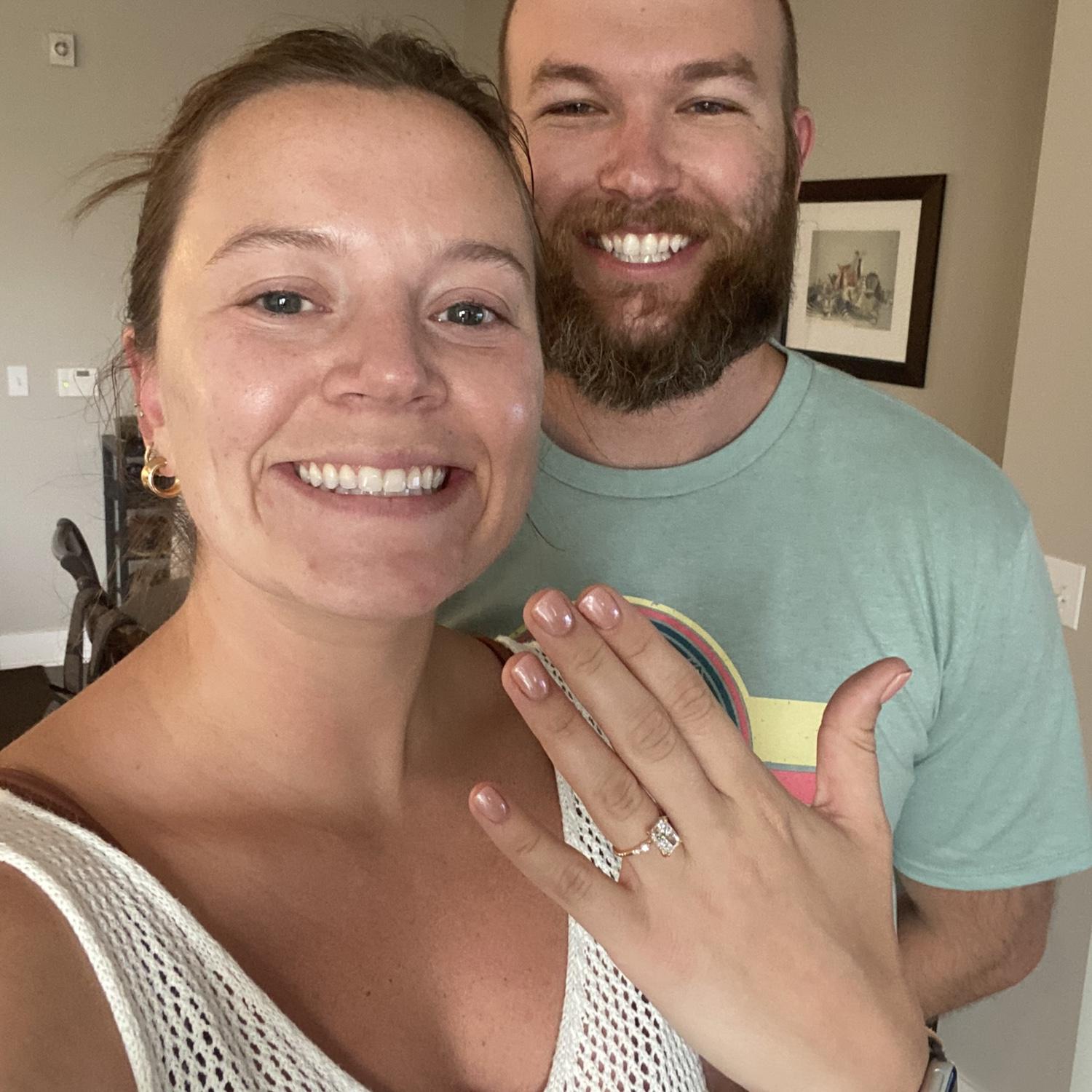 The day after he proposed!