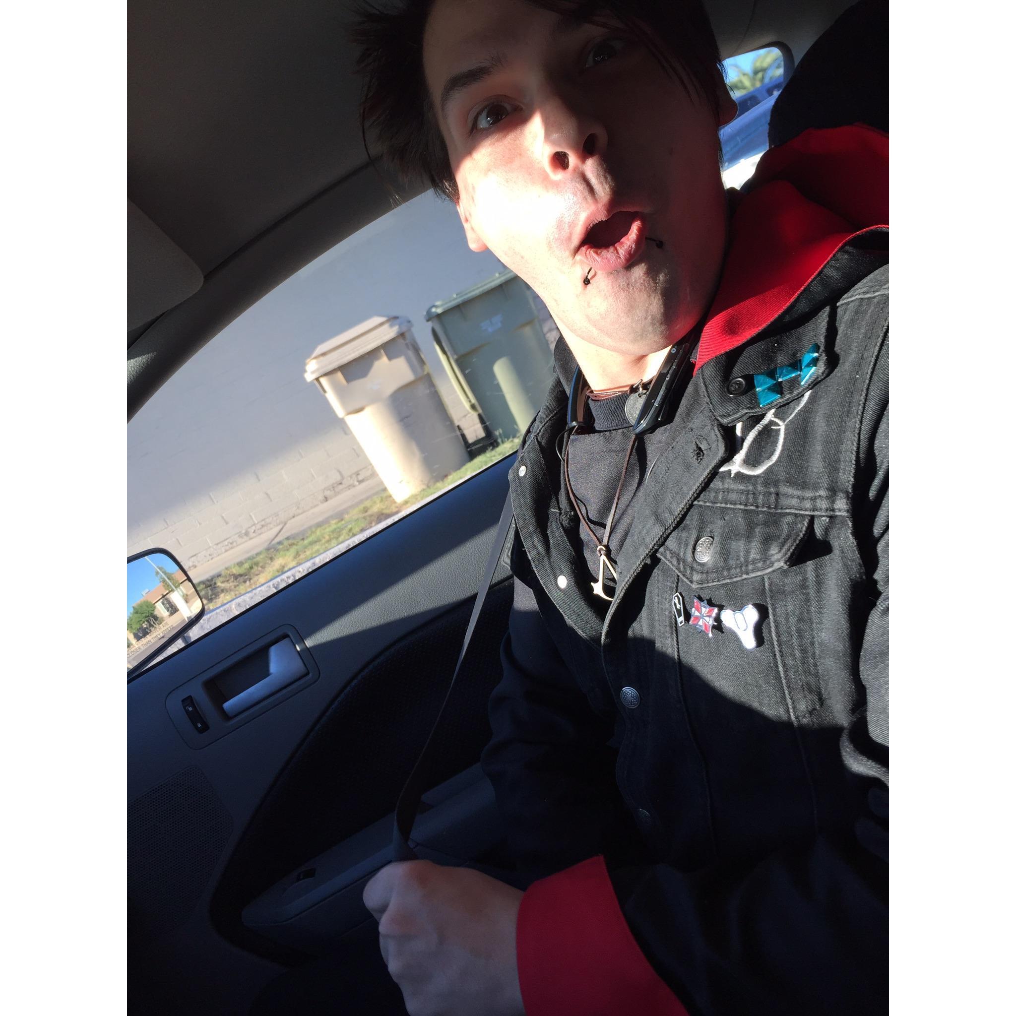Chrissy's first, and most favorite photo of Joey! She cant even remember where they where going. Hahaha :3