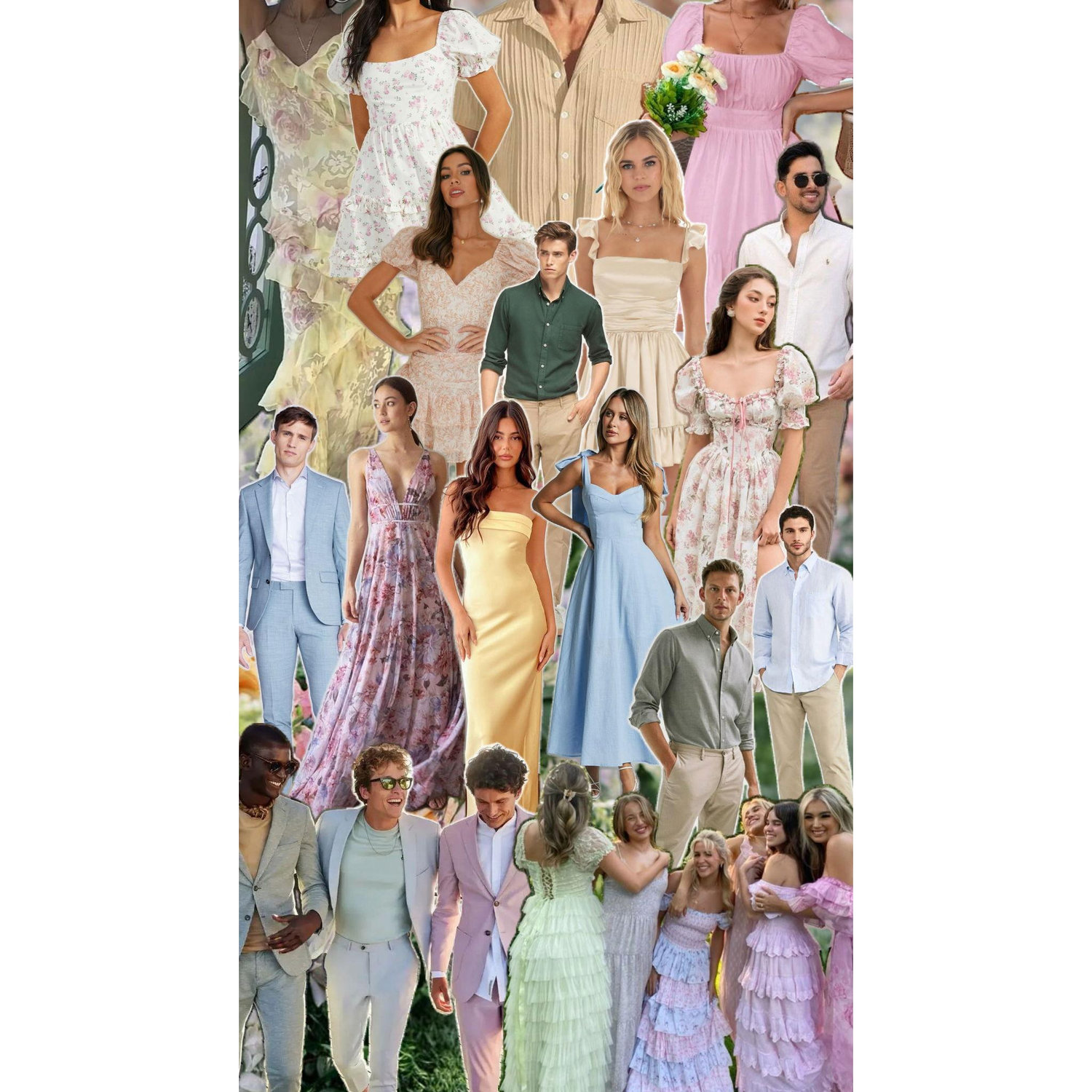 For the ladies: Mid to Floor Length Dress, Formal Jumpsuit, Dressy Blouse, Heels, Wedges, Flats
For the gents: Dress Shirts, Trousers, Slacks, Dress Shoes, Formal Shoes
Please refrain from wearing jeans or the color white.