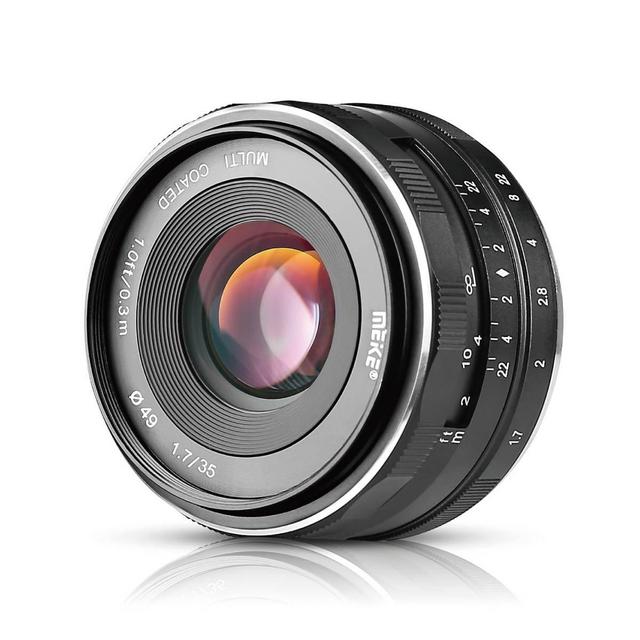 Meike MK-E-35-1.7 35mm F1.7 Large Aperture Manual Prime Fixed Lens APS-C for Sony E-Mount Digital Mirrorless Cameras A7III A9 NEX 3 3N 5 NEX 5T NEX 5R NEX 6 7 A5000 A5100 A6000 A6100 A6300 A6500