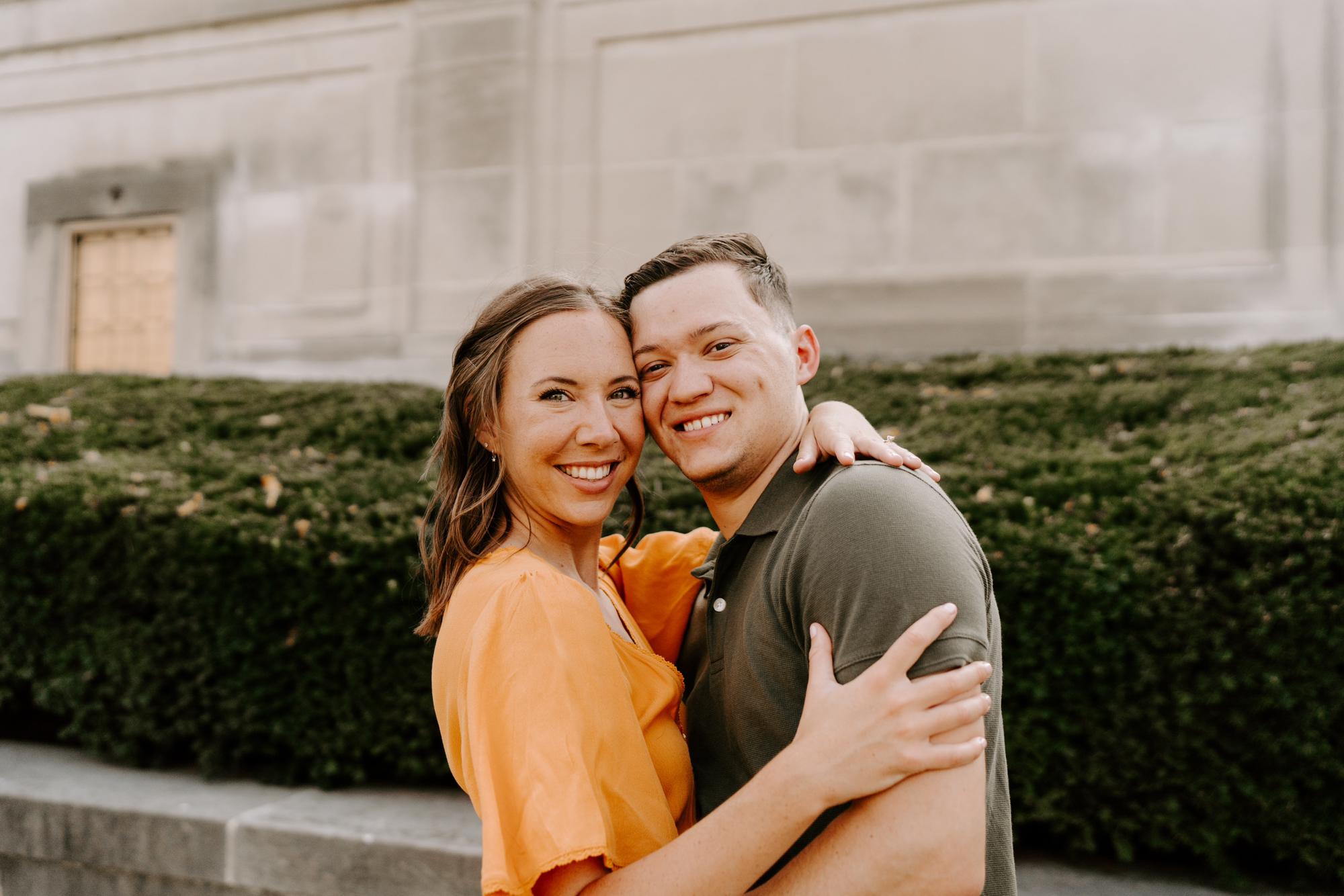 Our engagement photos were taken at the Indiana World War Memorial in downtown Indianapolis by the lovely Jayde Anzola. Be sure to check out more of her work on Instagram - @jnavisuals.