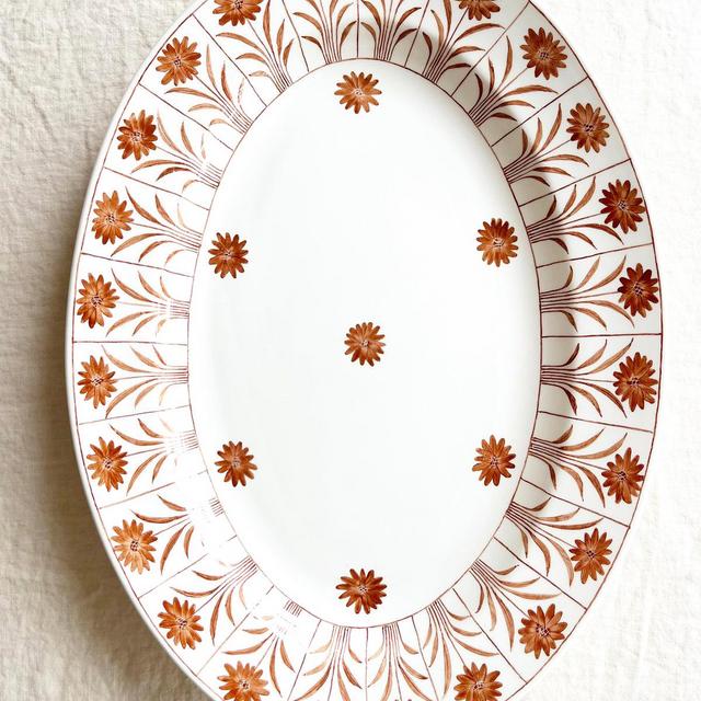 Amber Daisy Platter 14"