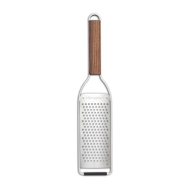 Microplane 43200 Master Series Wood Handle Stainless Steel Frame and Made in USA Coarse Blade Cheese Grater