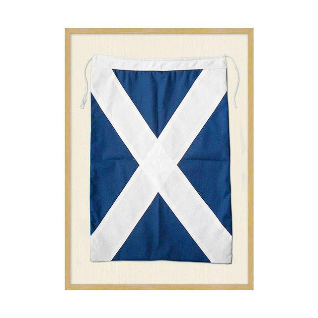Framed Nautical Flag M, 18.25 x 25.25"