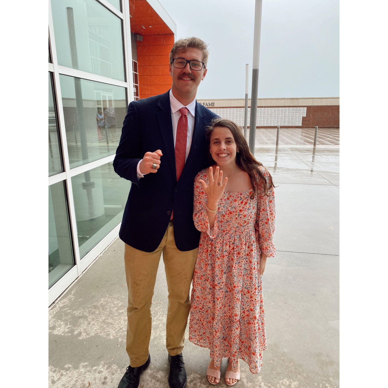 After Aidan's ring ceremony. Showing off our Clemson rings!