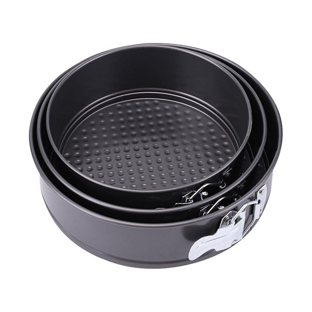 Springform Pan, Nonstick Cake Pan, Round cheesecake pan with leak-proof non-stick bottom removable bakeware.3 pieces 3 sizes, 7" 8" 9" for Cakes, Cheesecakes, Pizzas and Quiches.