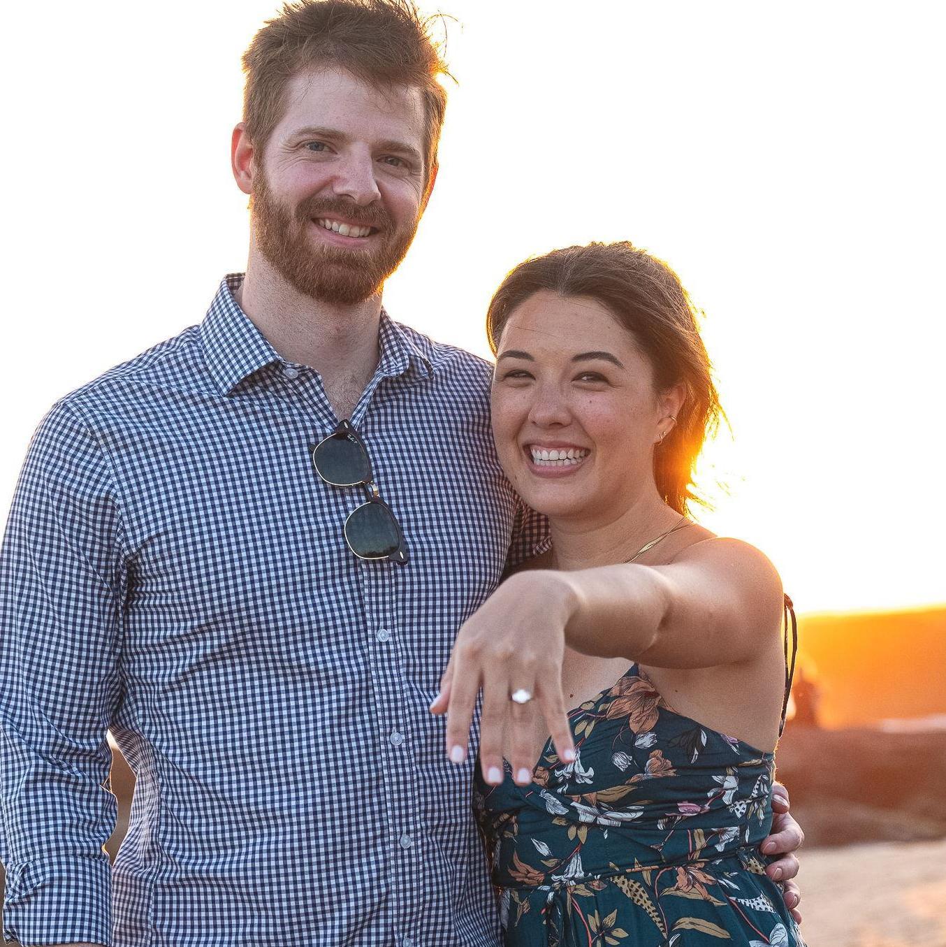 Engaged 5/25/23, Bali Indonesia. Ethan planned a private, beachside dinner and worked with our six closest friends to do a surprise sunset proposal.
Photographer: Andy Lovrak