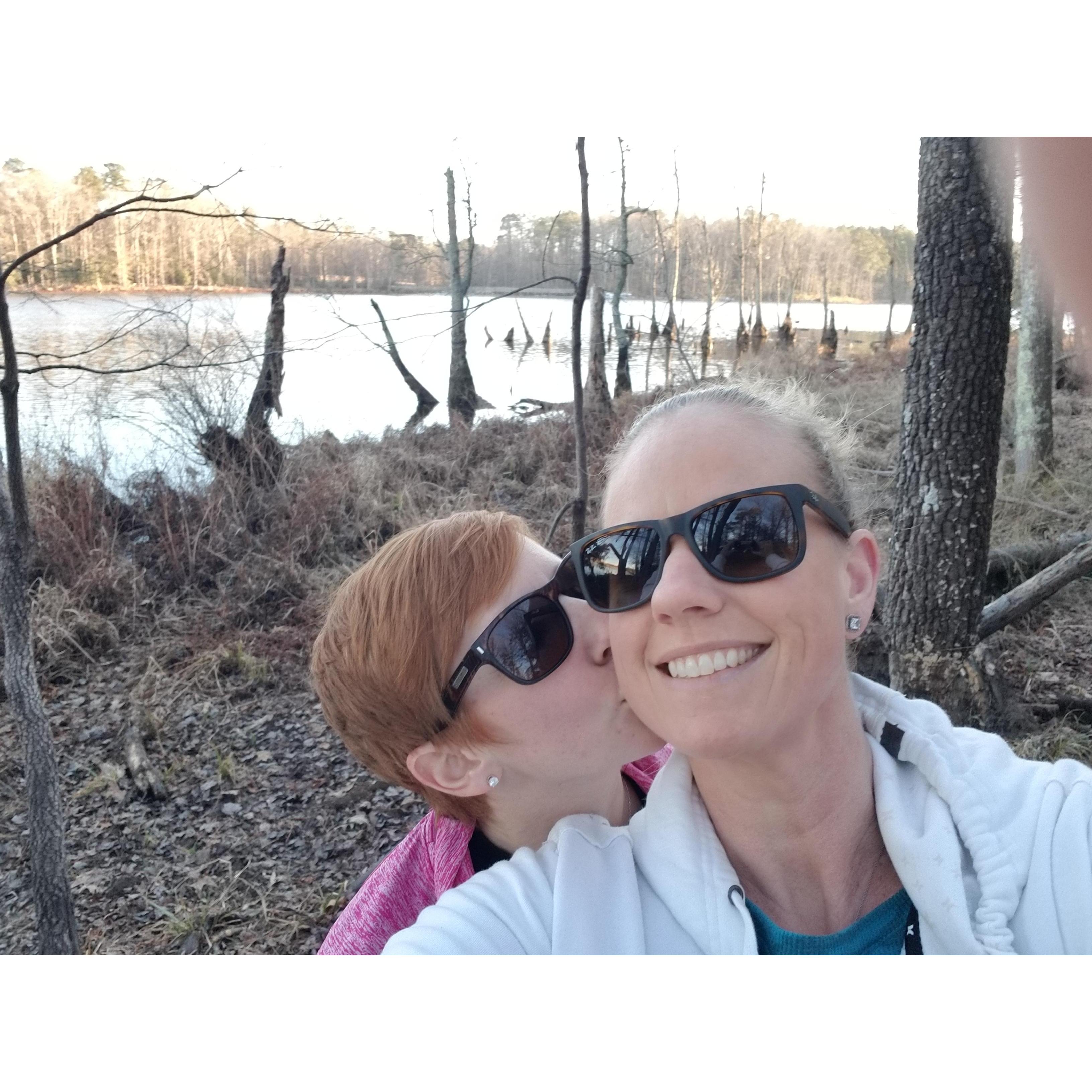 Hiking at Newports News Park