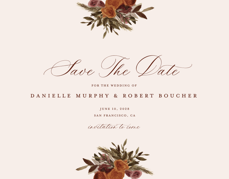 Chai Landscape | Brown | Zola Save The Dates