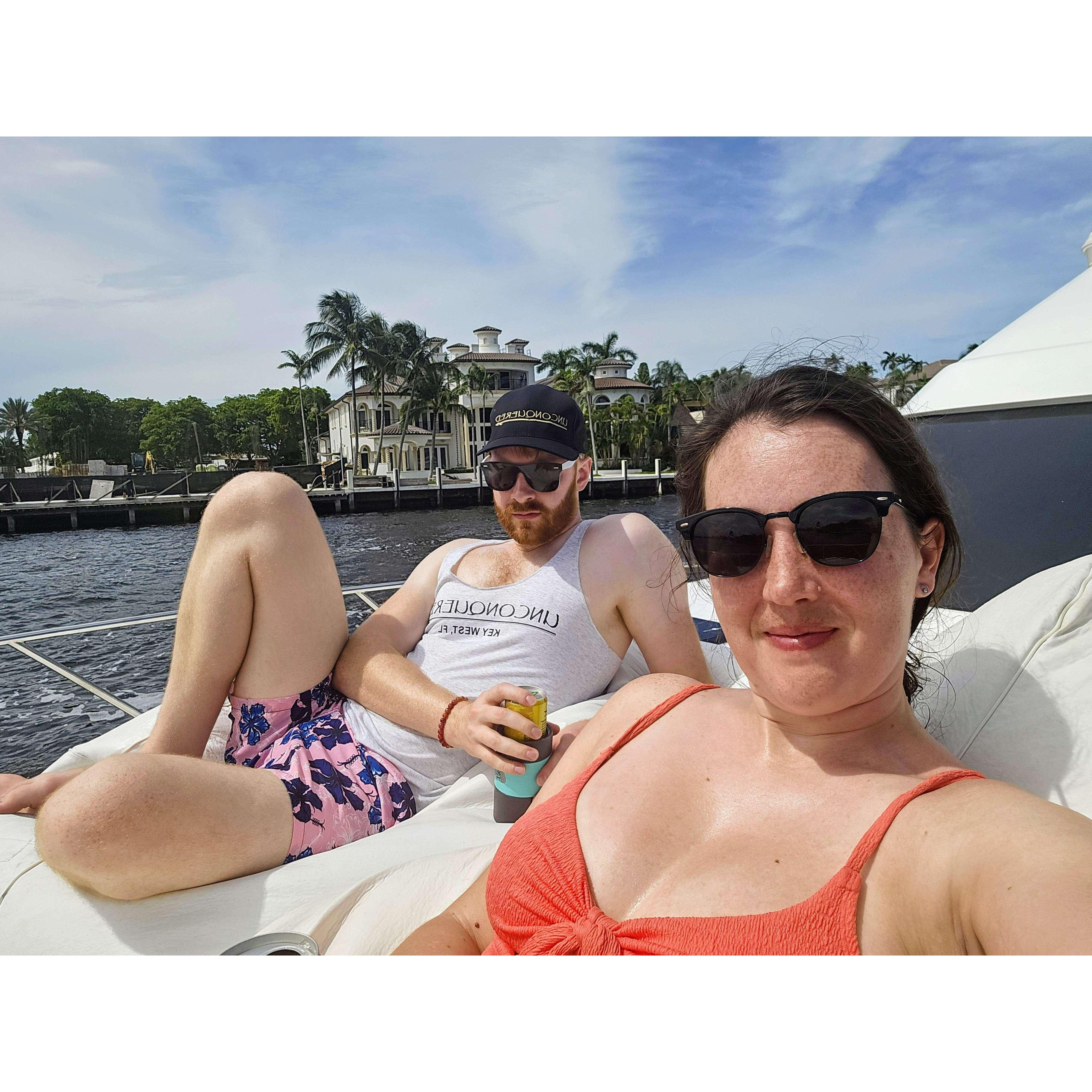 Teaching Chris to love the sun
