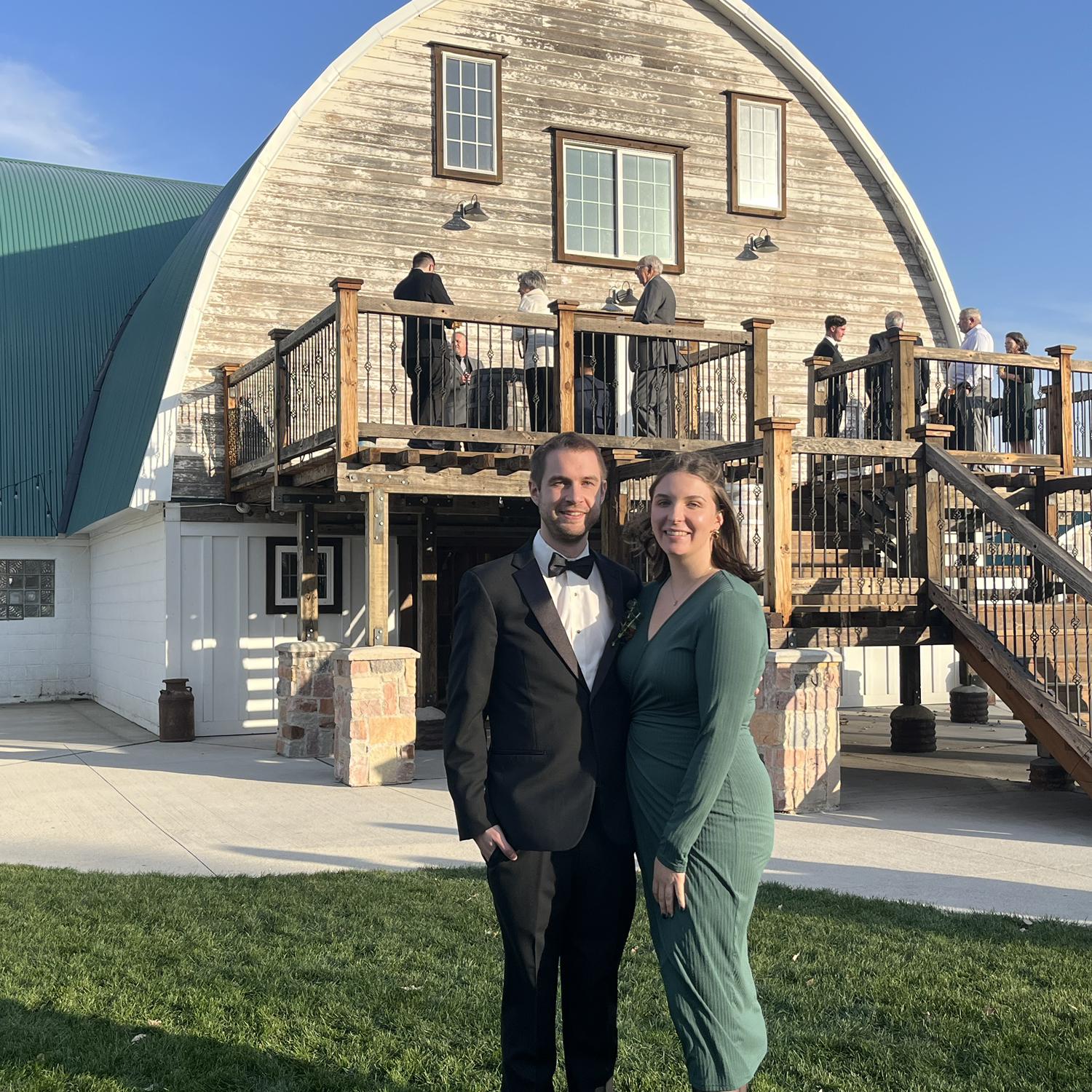 At the Childers’ wedding, where AJ was a groomsman
