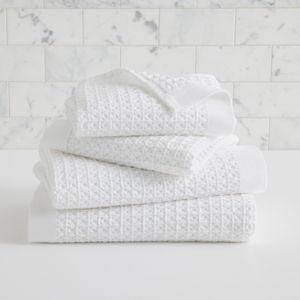 White Waffle 4-Bath Towel Set