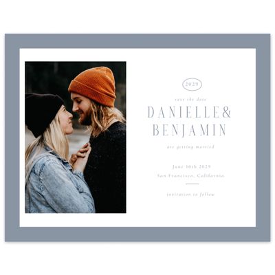 Periwinkle Gray, Grey Wedding Digital Save the Date - Ciel Photo