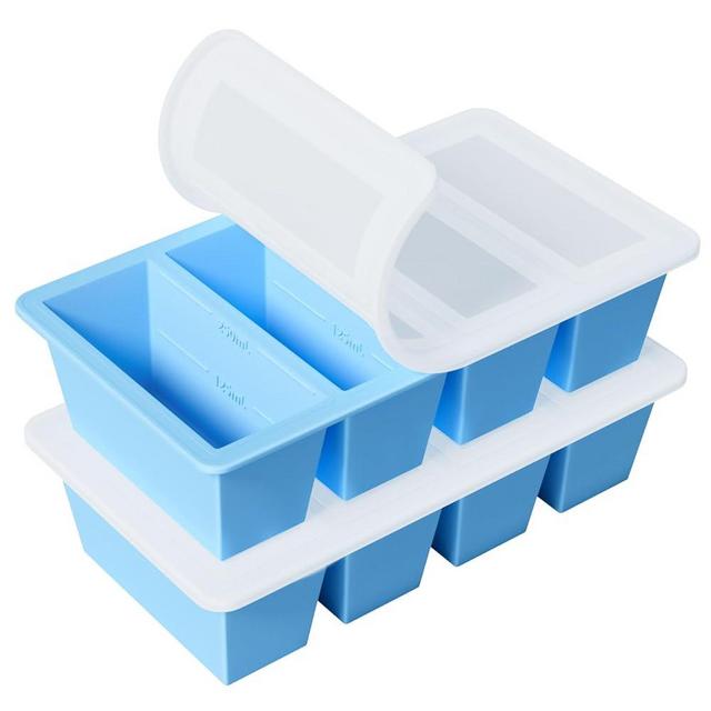 GGOW Silicone Freezer Tray for Sauce Cube: Silicone Freezing Tray for Broth Sauce Storage - Freeze 125mL 250mL Souped Portion